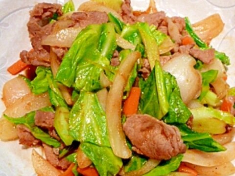 韓国風★生姜焼きのタレで「肉野菜炒め」